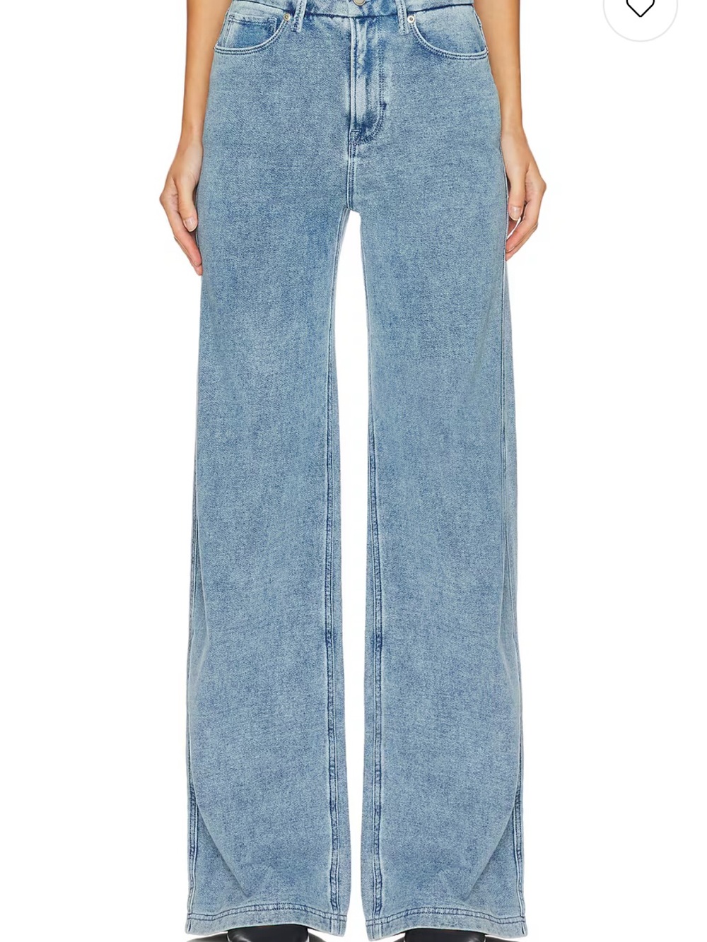 Good American Jeanius Good Skate Jeans Light Blue Wide-Leg Women’s Jeans size 10